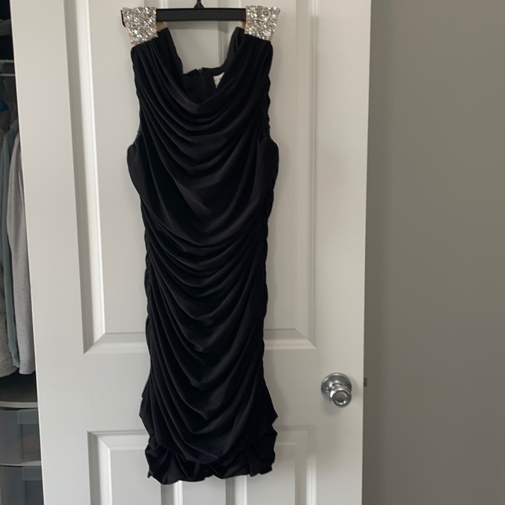 Black form fitting dress